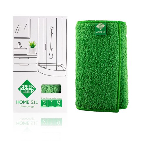 Green Fiber HOME S11 Involver Sünger – Ultra Yoğun Kir ve Yağ Temizliği, Yeşil