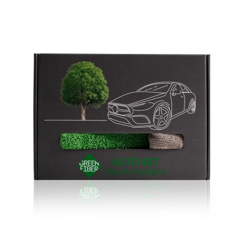 Green Fiber AUTO SET GlassAuto – Cam, Ayna ve Far Bakım Seti, Kimyasalsız Temizlik