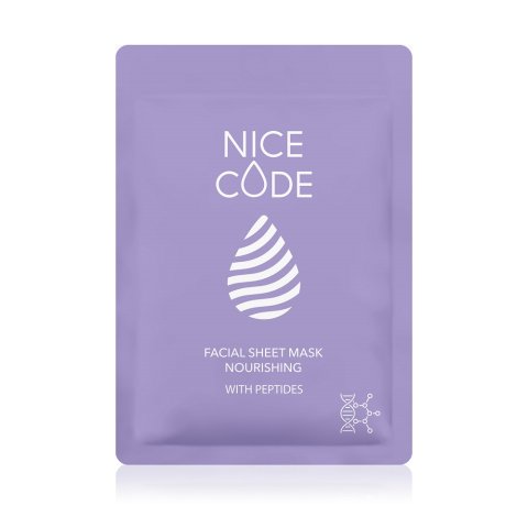 Peptit İçeren Kumaş Yüz Maskesi NICE CODE, 24 ml