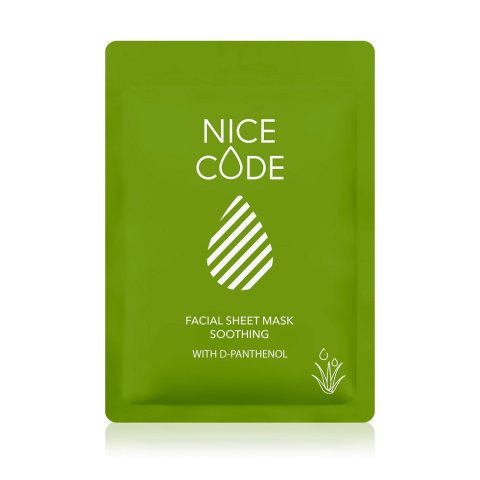 D-Panthenol ile Yatıştırıcı Kumaş Yüz Maskesi NICE CODE, 24 ml
