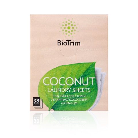 BioTrim Coconut Hassas Kumaşlar İçin Çamaşır Yıkama Plakası 38 Adet