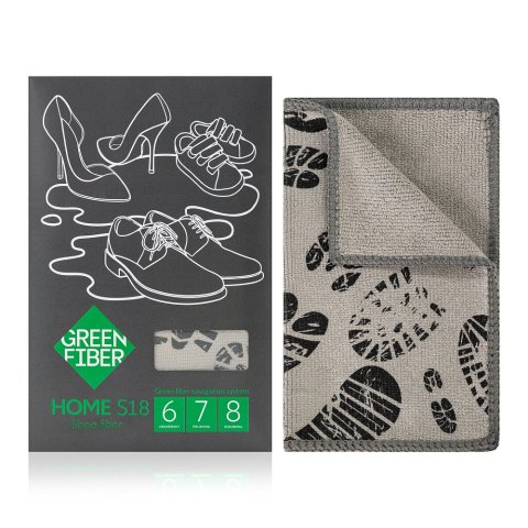 Green Fiber HOME S18 Shoe Cleaning Cloth, Grey – 16 x 20 cm 4