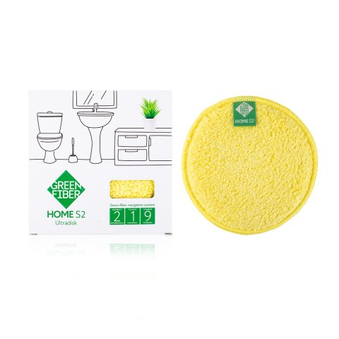 Green Fiber HOME S2 Disk Involver Temizlik Pedi, Sarı – Ø12 cm