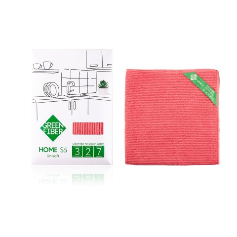 Kadife Fiber Green Fiber HOME S5 Mutfak Temizlik Bezi – Mercan, 40 × 40 cm