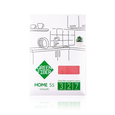 Kadife Fiber Green Fiber HOME S5 Mutfak Temizlik Bezi – Mercan, 40 × 40 cm