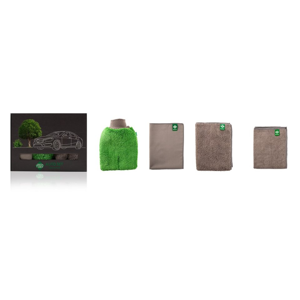 Green Fiber AUTO SET UniAuto – Komple Araba Bakım Seti, Kimyasalsız Temizlik