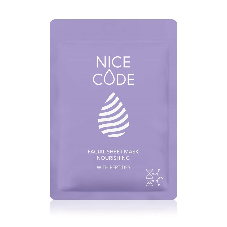 Peptit İçeren Kumaş Yüz Maskesi NICE CODE, 24 ml