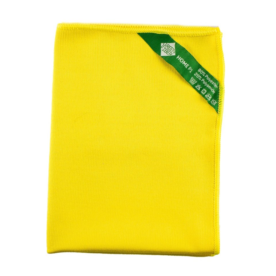 Green Fiber HOME P1 Glass & Mirror Cleaning Cloth – Streak-Free Microfiber (40 × 30 cm)