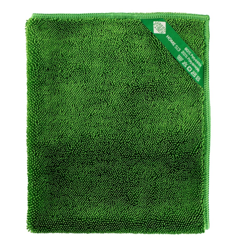 Green Fiber HOME S13 Fiber Twist Zemin Temizlik Bezi – Yeşil (60 × 40 cm)