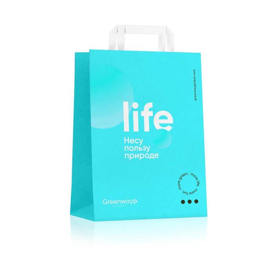 “Life” Küçük Kâğıt Paket 32 × 22 × 12 cm – Çevre Dostu