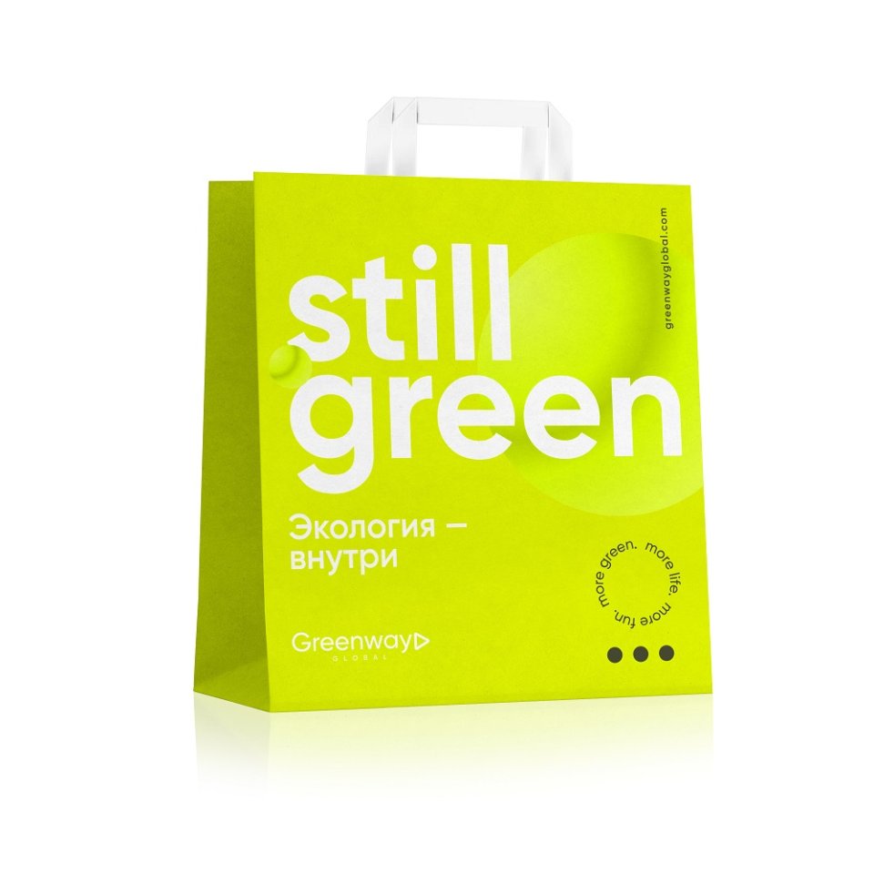 “Still Green” Büyük Kâğıt Paket 37 × 32 × 20 cm – Çevre Dostu
